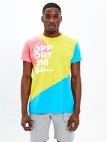 Paneled t-shirt with print