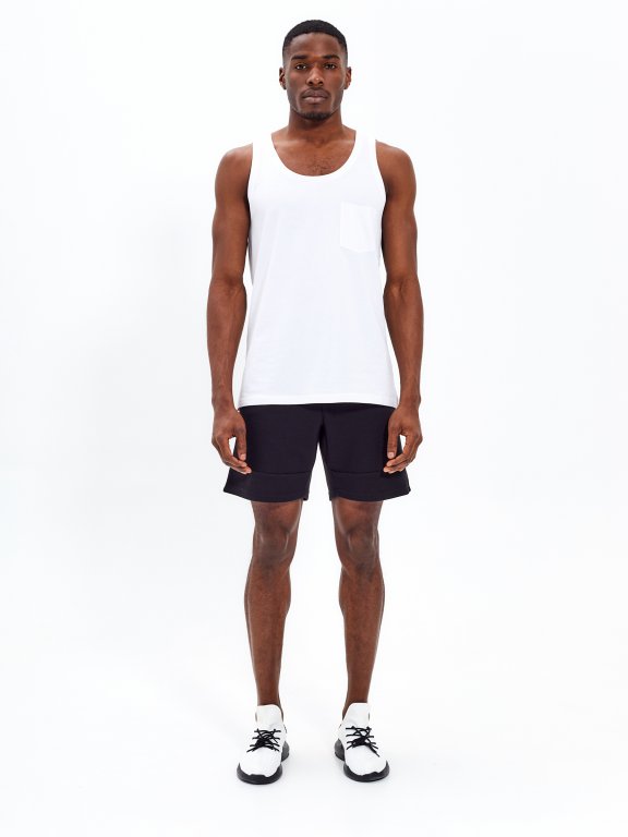 Tank top with chest pocket
