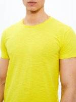 Bawełniana koszulka basic z niewykończonym brzegiem