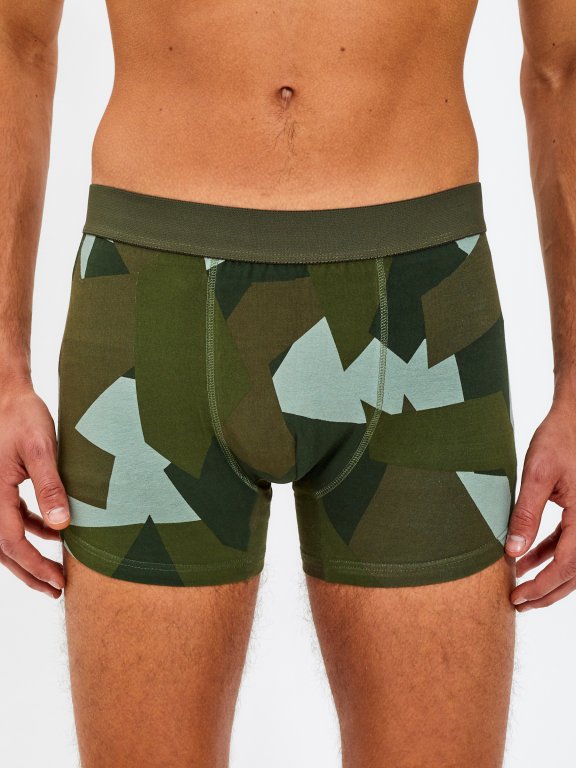 Camo print boxers