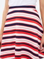 A-line striped skirt