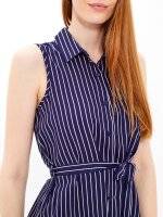 Longline striped sleeveless shirt