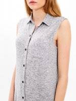 Knitted button down shirt dress