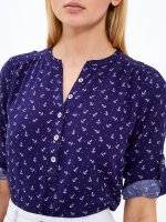 Anchor print viscose blouse