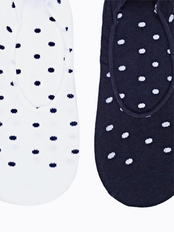 Sada dvou párů puntíkovaných ponožek