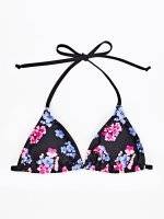 Floral print bikini top