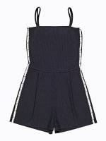 Taped short strappy jumpsuit