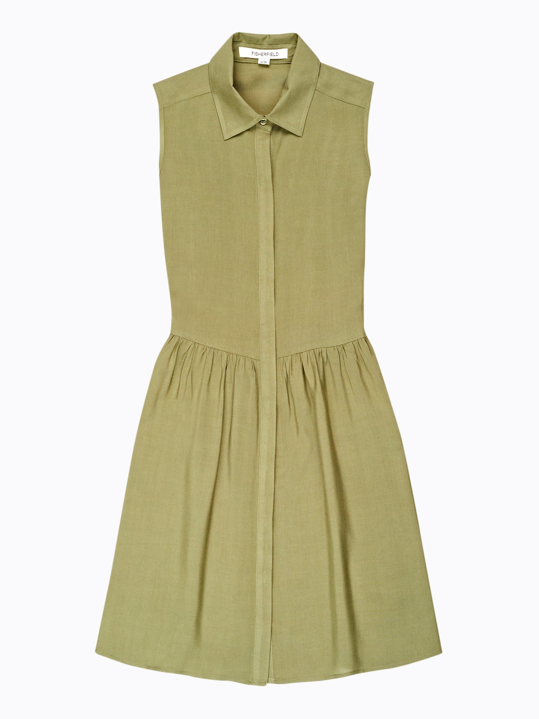 Buy > sleeveless shirt dress with collar > in stock