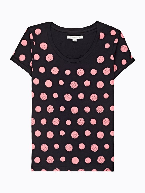 Polka dot print t-shirt