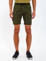 Camo print cargo shorts