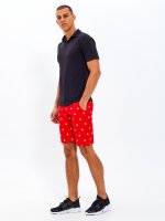 Printed stretch shorts