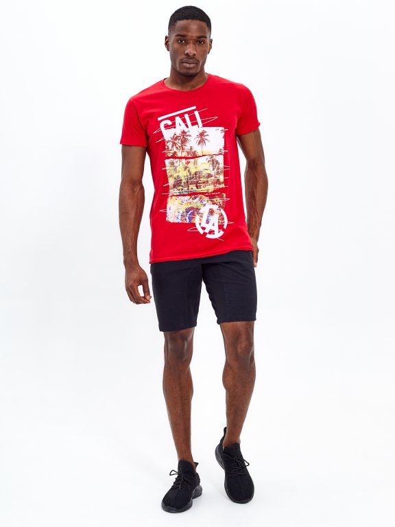Slim fit t-shirt with print