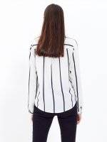 Striped viscose blouse