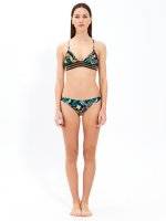 Tropical print bikini top