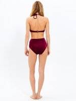 Ribbed high waist bikini bottom
