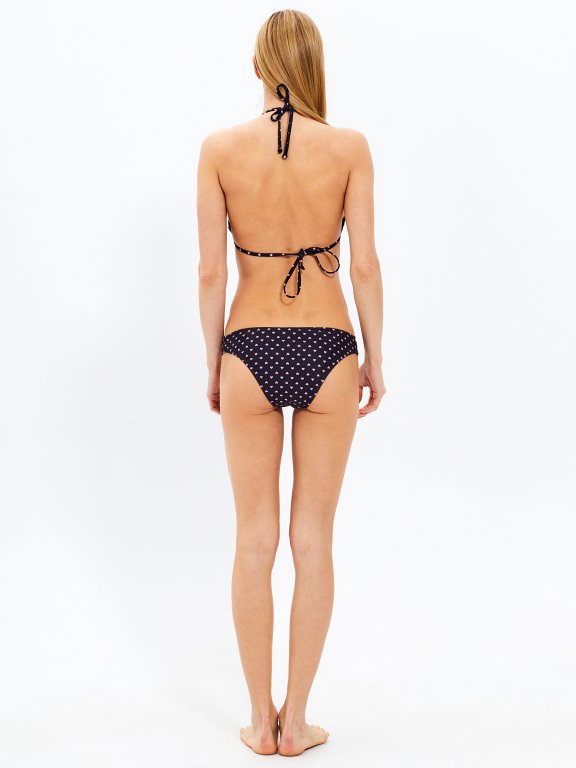 Triangle bikini top with lace