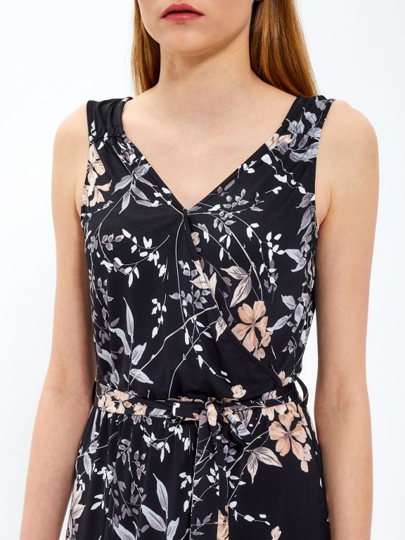 Maxi floral print dress