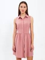 Sleeveless shirt dress