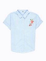 GINGHAM SHIRT WITH EMBROIDERY