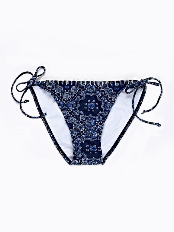 Bikini bottom with crochet detail