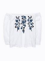 OFF-THE-SHOULDER BLOUSE WITH EMBROIDERY