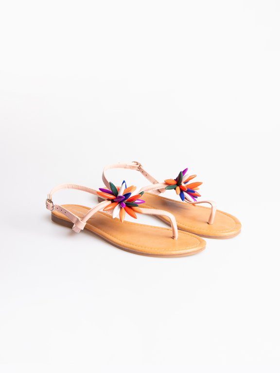 Stone-embellished sandals