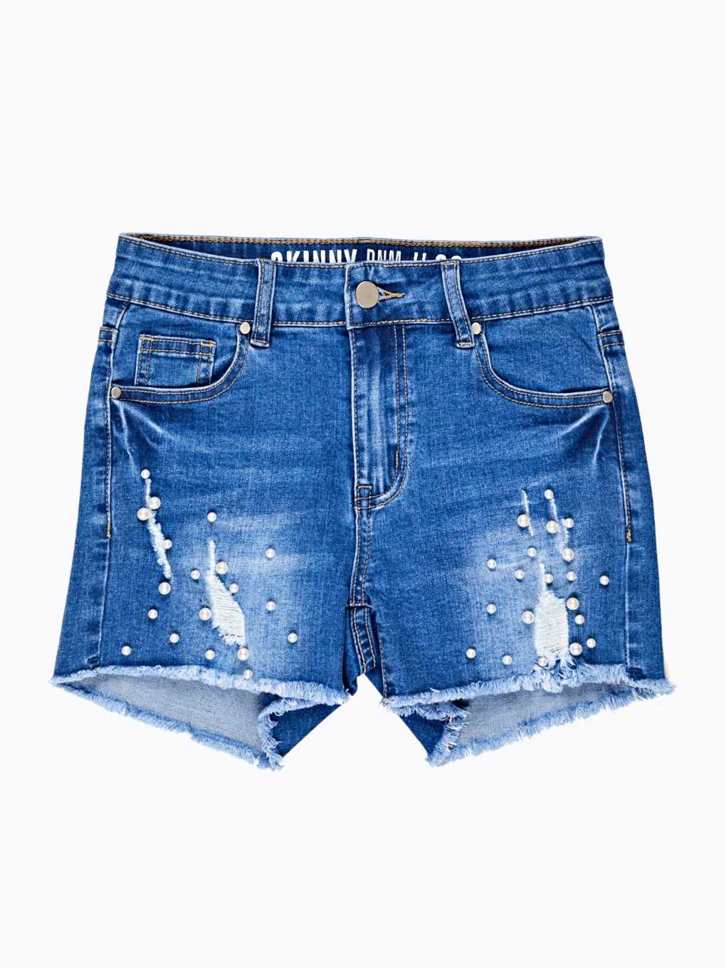 Denim shorts with pears