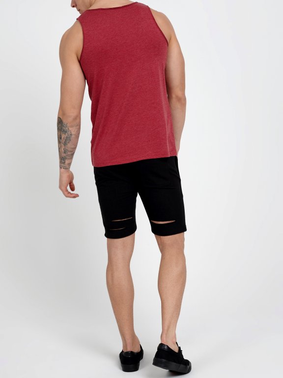 TANK TOP WITH RAW EDGES