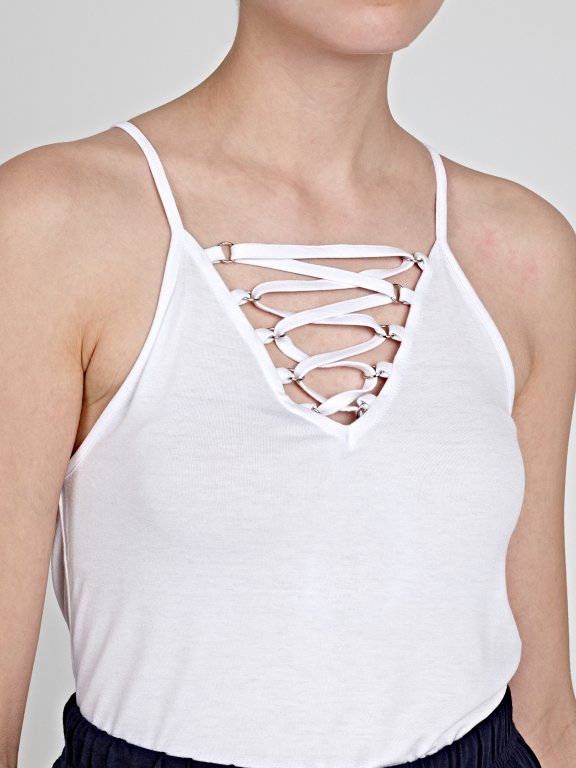 TANK TOP WITH FRONT LACING