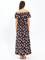Off-the-shoulder floral print maxi dress