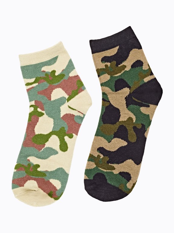 2-pack camo pattern socks
