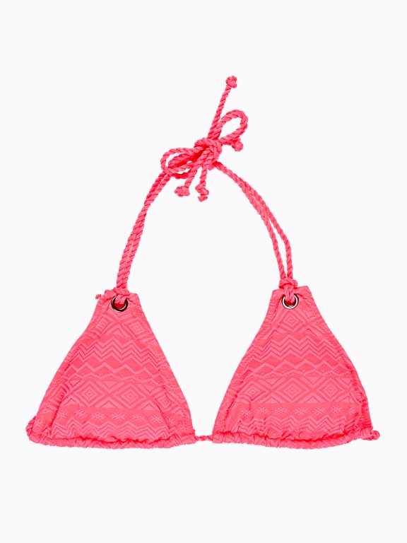 Structured triangle bikini top