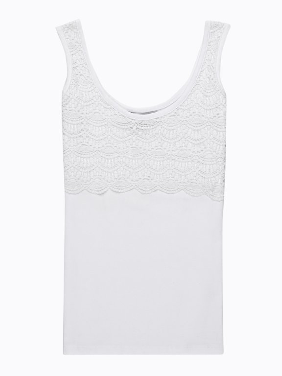 TANK TOP WITH CROCHET DETAIL