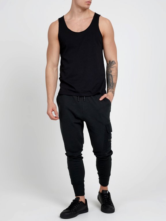 TANK TOP WITH RAW EDGES