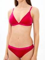 Velvet triangle bikini top