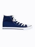 HIGH-TOP CANVAS SNEAKERS WITH BACK PRINT