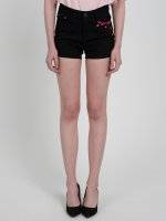 DENIM SHORTS WITH EMBROIDERY