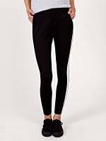 Stretch trousers with double stripe
