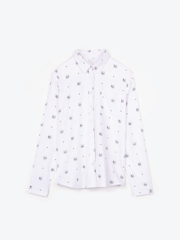 Viscose shirt with print