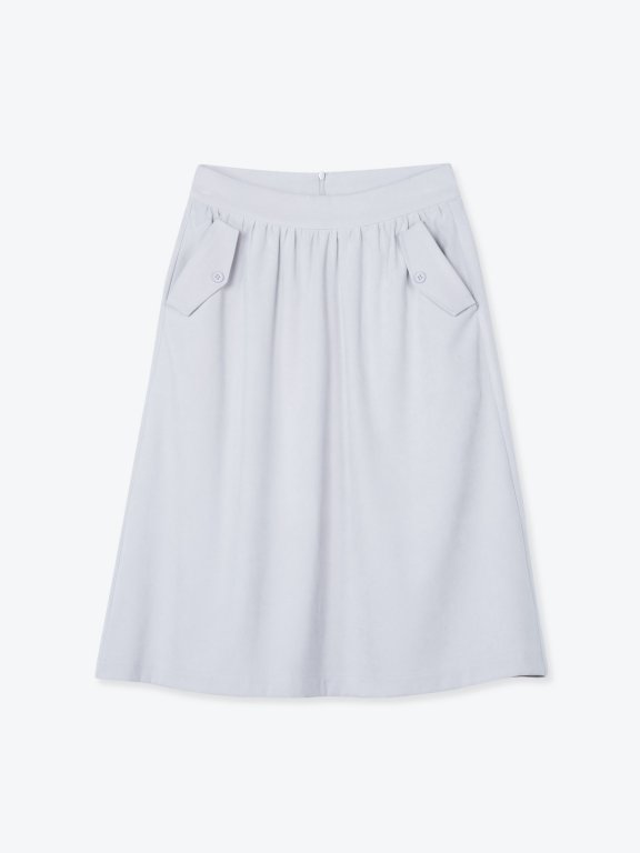 Midi skirt with pockets
