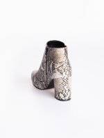 Animal print heeled boots