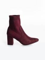 Block heelded sock ankle boots