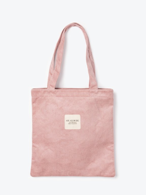 Corduroy shopper bag