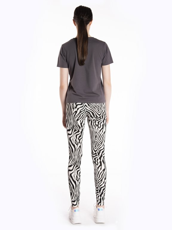 Zebra print leggings