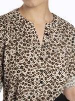 Animal print viscose blouse