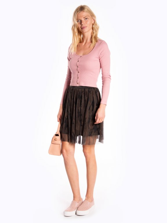 Camo print skirt