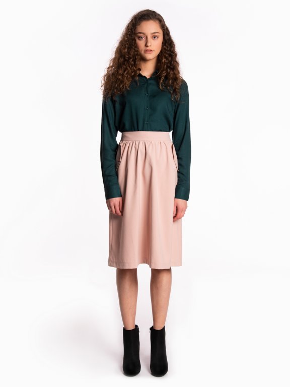 Midi skirt with pockets