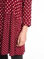 Longline polka dot print blouse