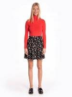 A-line skirt with floral print