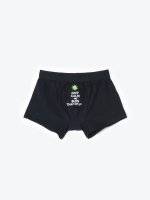 Knit boxers with message print